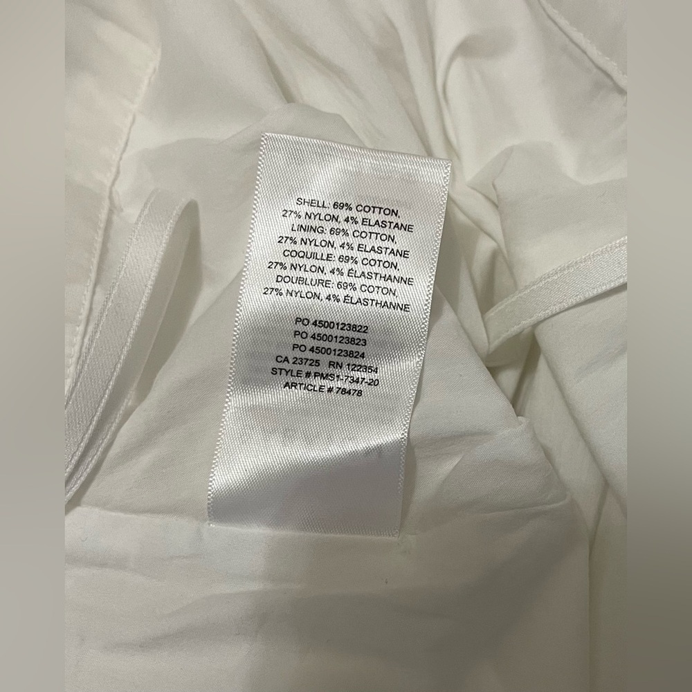 Aritzia Babaton Prest Ruched White Skirt Size 00 - Picture 8 of 9